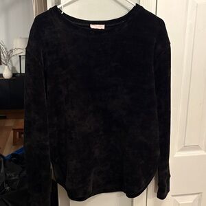 Pink Lily Black Corduroy Sweatshirt